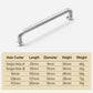 Brushed Nickel Round Bar Cabinet Handles and Knobs for Wardrobes