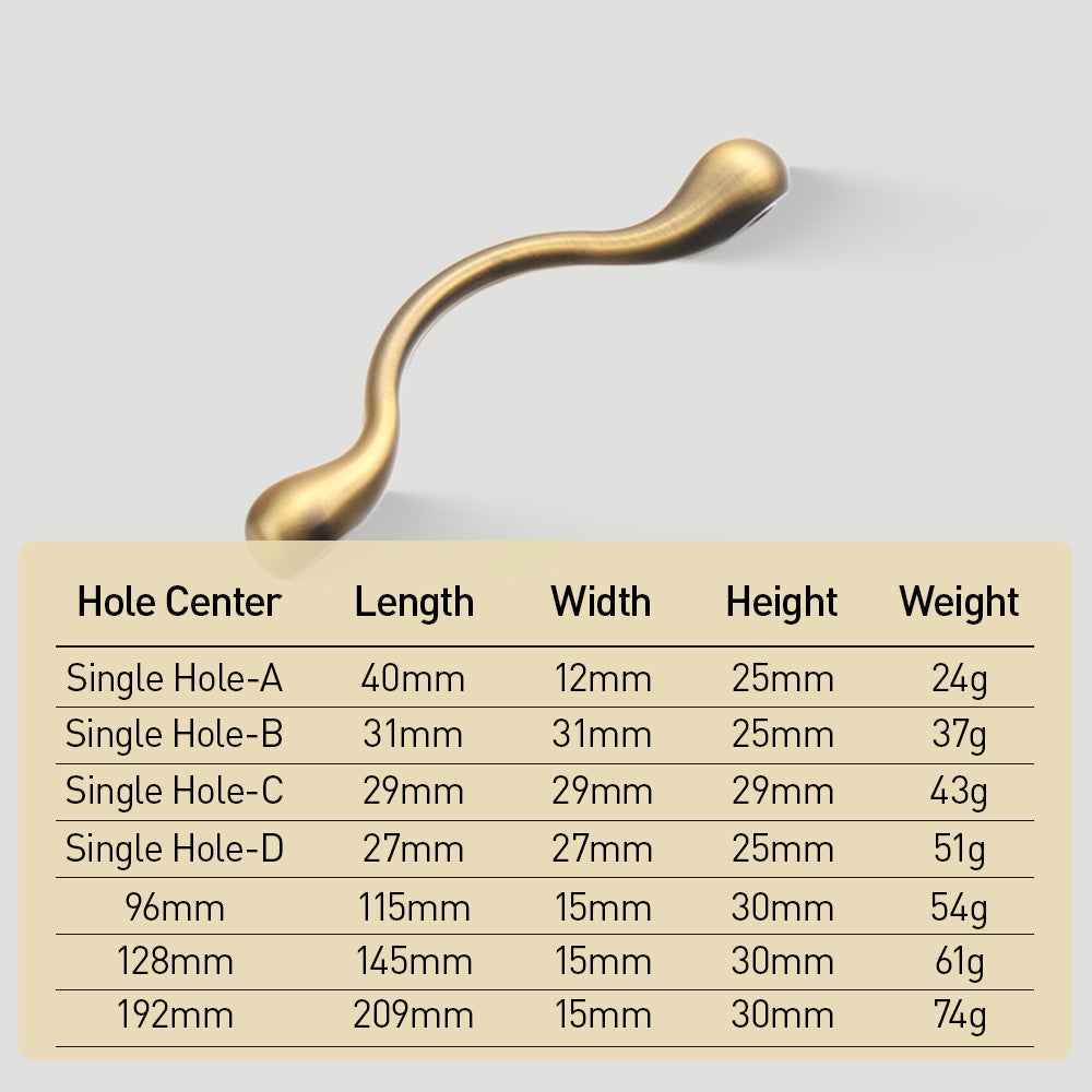 Wavy Organic Cabinet Pulls and Decorative Knobs
