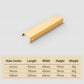 Gold Brass Embedded Edge Pulls for Cabinets and Drawers