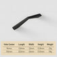 Black Angular Cabinet Handles for Wardrobes and Drawers