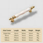 Colorful Ceramic Cabinet Pulls and Knobs with Gold-Tone Trim