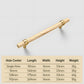 Wood and Brass Round Bar Cabinet Handles and Drawer Pulls