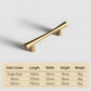 Gold Curved Cabinet Handles, Zinc Alloy T-Bar Pulls