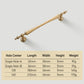 Retro Brass Cabinet Handles and Knobs for Wardrobes