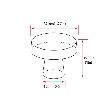 1.27 Inch Silver Brushed Nickel Round Drawer Knobs for Kitchen Cabinets