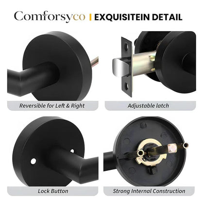 Zinc Alloy Passage Door Lever Handles for Closet and Hallway Doors