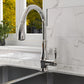 Auresta Kitchen Faucet with Pull Out Spout, Single Handle Brass Faucet