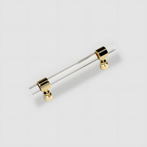 Clear Acrylic Cabinet Pulls and Knobs, Gold / Silver Options