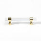 Clear Acrylic Cabinet Pulls and Knobs, Gold / Silver Options