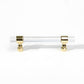Clear Acrylic Cabinet Pulls and Knobs, Gold / Silver Options
