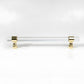 Clear Acrylic Cabinet Pulls and Knobs, Gold / Silver Options