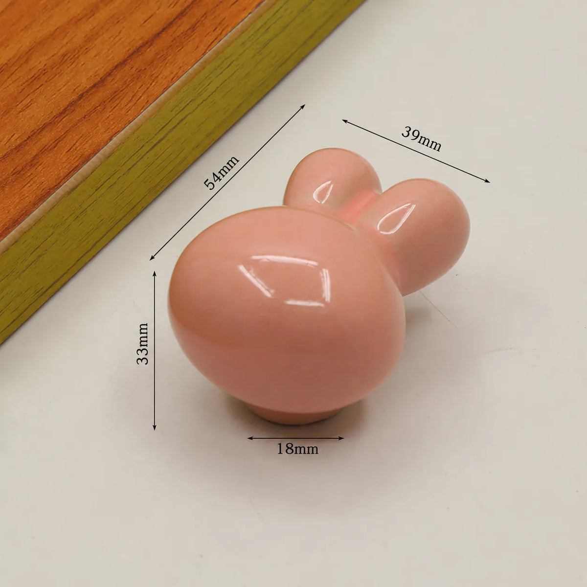 Colorful Ceramic Rabbit Head Cabinet Knobs for Kids Dresser Drawers