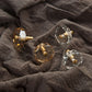 Faceted Crystal Cabinet Knobs with Brass Stem
