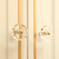 Faceted Crystal Cabinet Knobs with Brass Stem