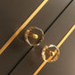 Faceted Crystal Cabinet Knobs with Brass Stem