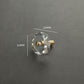 Faceted Crystal Cabinet Knobs with Brass Stem