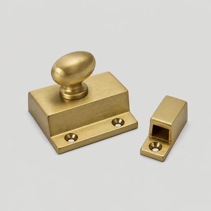 Cullum Turn Solid Brass Cabinet Latch - Matte Brass