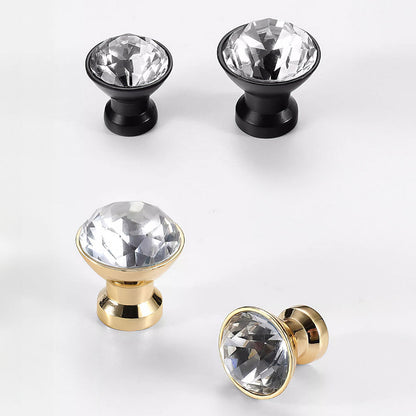 Faceted Crystal Drawer Knobs for Cabinets and Wardrobes