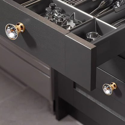Faceted Crystal Drawer Knobs for Cabinets and Wardrobes