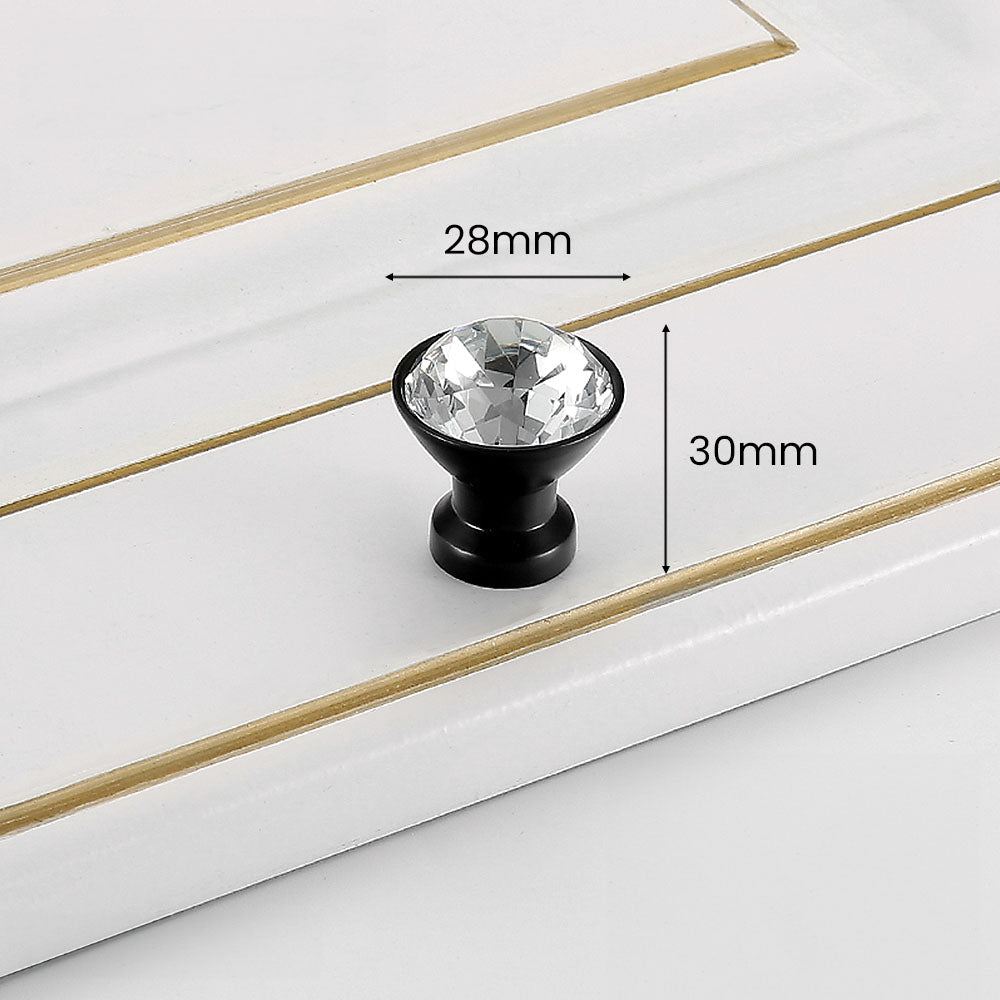 Faceted Crystal Drawer Knobs for Cabinets and Wardrobes