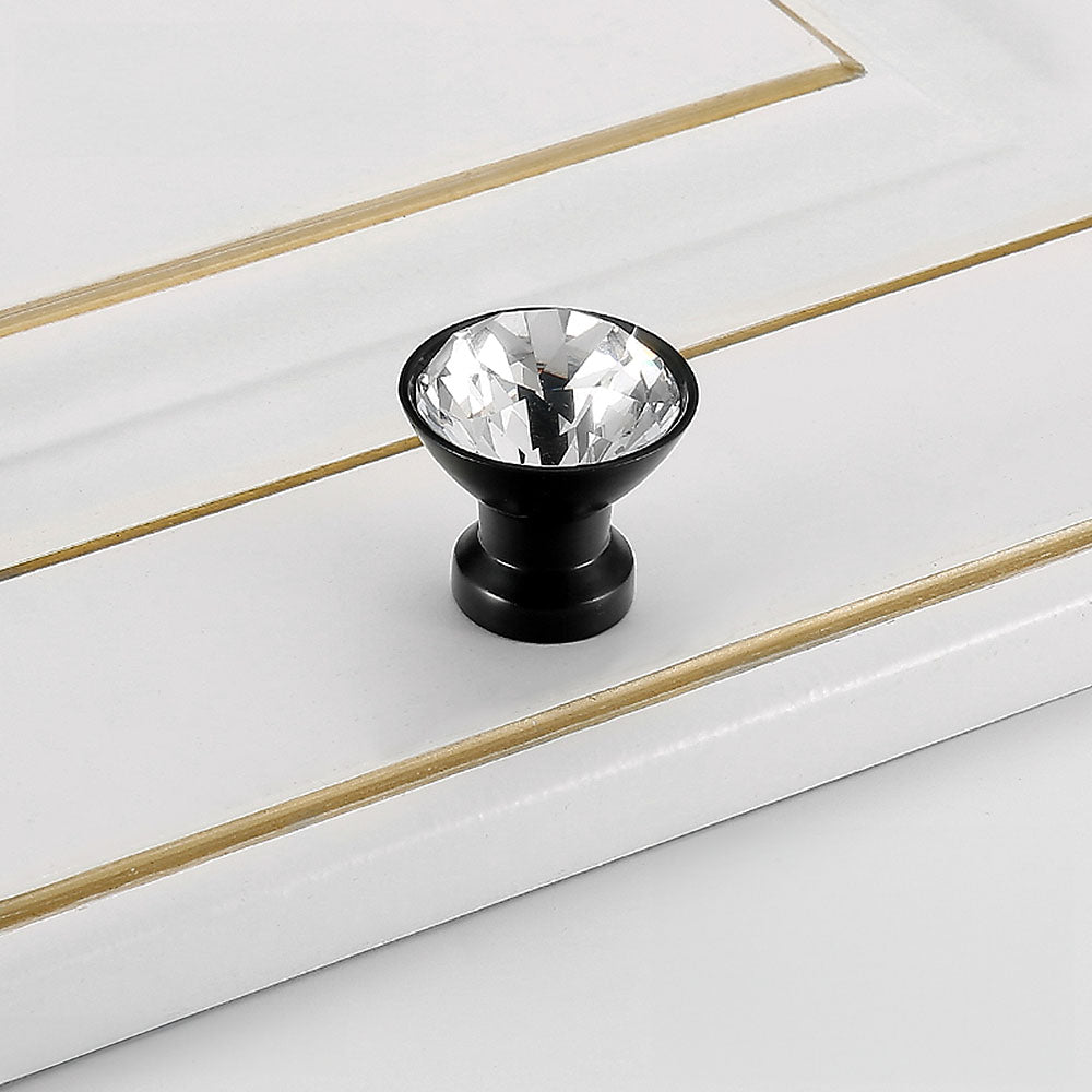 Faceted Crystal Drawer Knobs for Cabinets and Wardrobes