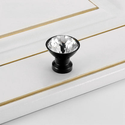 Faceted Crystal Drawer Knobs for Cabinets and Wardrobes