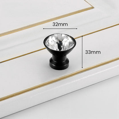 Faceted Crystal Drawer Knobs for Cabinets and Wardrobes