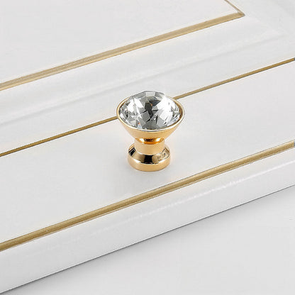 Faceted Crystal Drawer Knobs for Cabinets and Wardrobes
