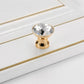 Faceted Crystal Drawer Knobs for Cabinets and Wardrobes