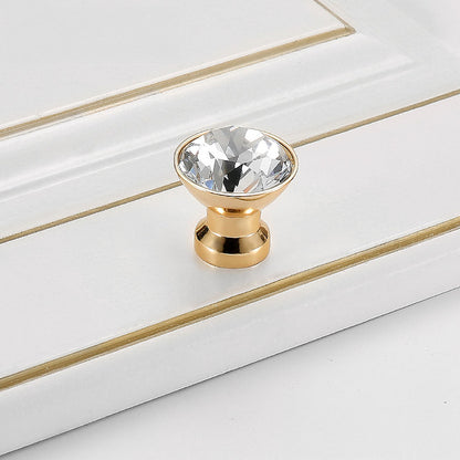 Faceted Crystal Drawer Knobs for Cabinets and Wardrobes