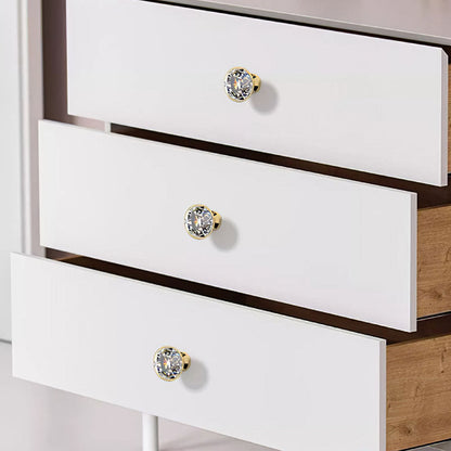 Faceted Crystal Drawer Knobs for Cabinets and Wardrobes