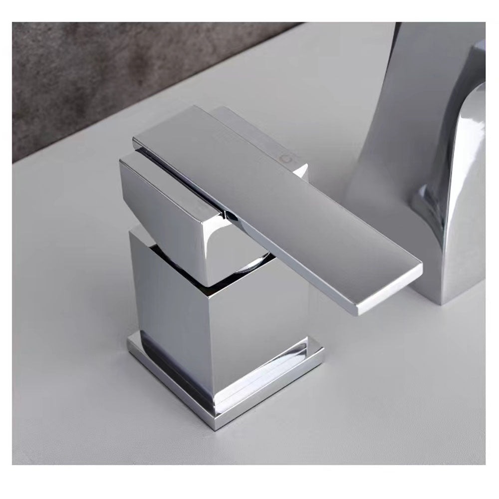 Rexton Contemporary Square Single Handle Bathroom Sink Faucet