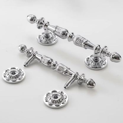 Polished Silver Floral Cabinet Pulls and Knobs