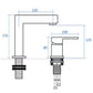 Simple 2 Holes Hot and Cold Bathroom Basin Faucets