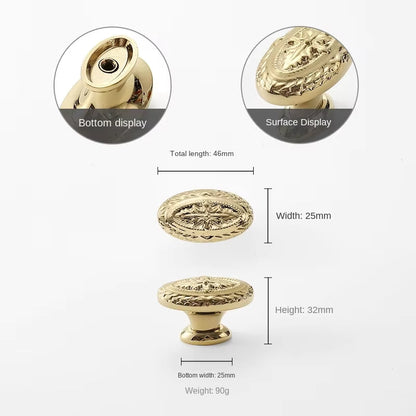 Polished Gold Floral Cabinet Pulls and Knobs