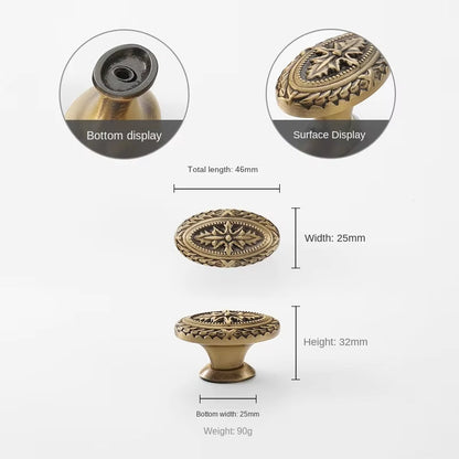 Antique Bronze Floral Cabinet Pulls and Knobs