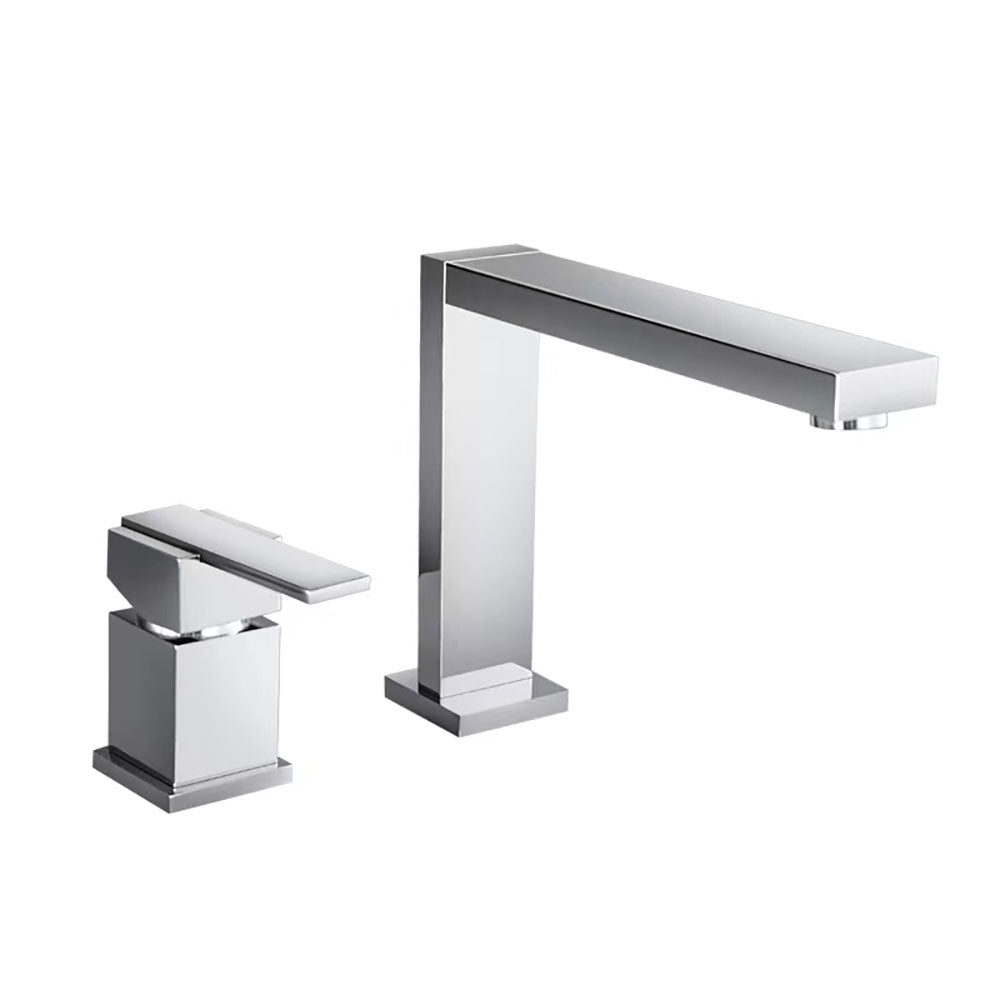 Rexton Contemporary Square Single Handle Bathroom Sink Faucet