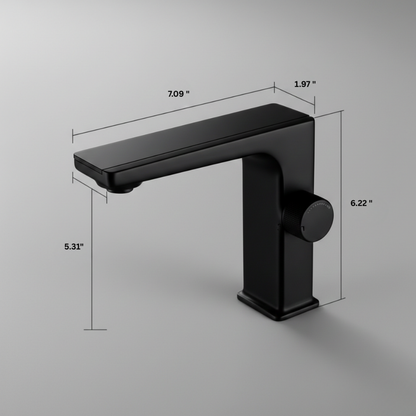 Lumira Digital Display Celsius Bathroom Basin Faucet with Intelligent LED, Single Hole Single Handle