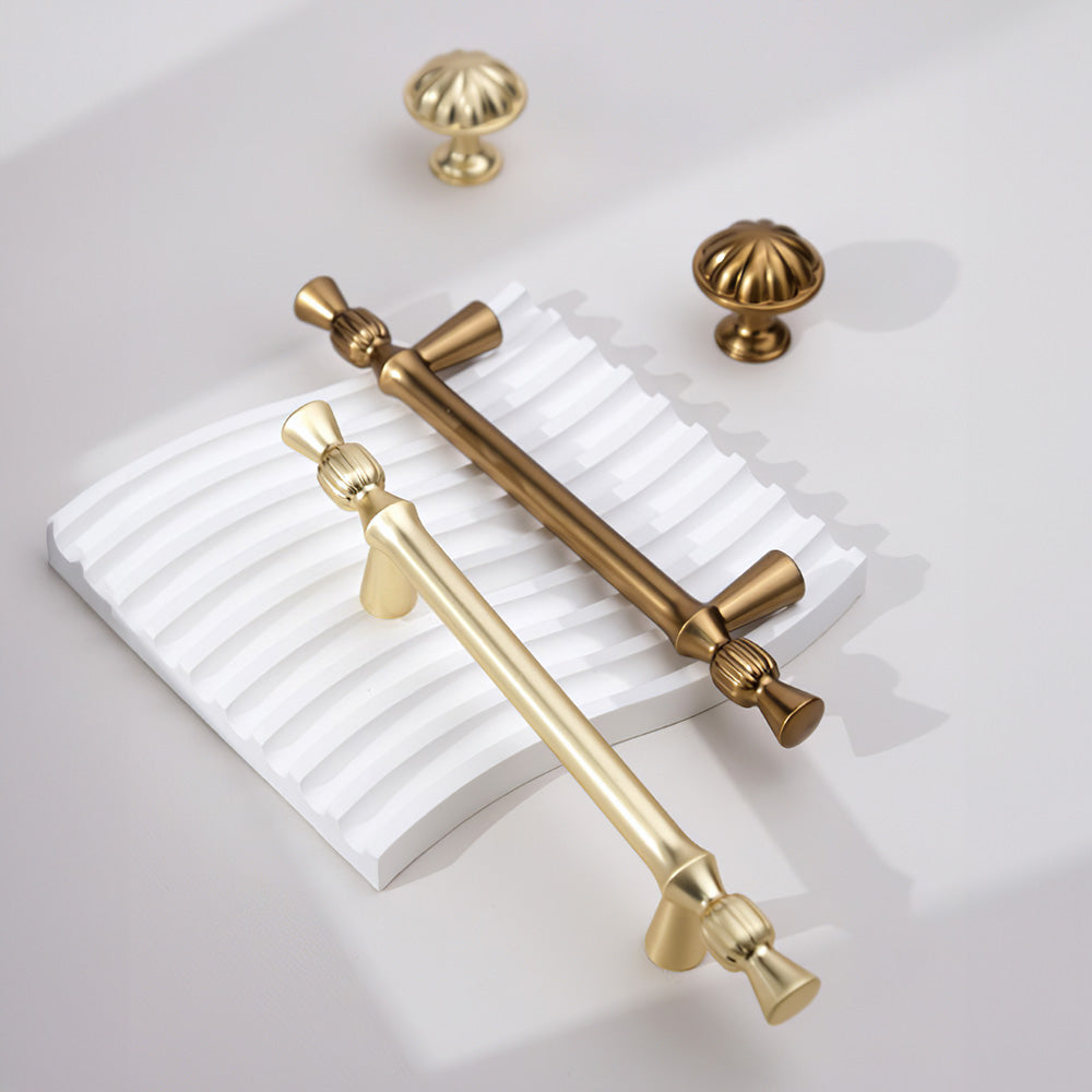 Decorative Finial Cabinet Pulls and Fluted Knobs