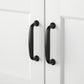 Curved Cabinet Handles, Gold / Black Zinc Alloy