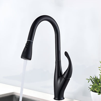 Aurevia Deck Mounted Victorian Style Kitchen Faucet with Pull-Out Spout