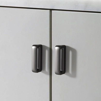 Rounded Rectangular Cabinet Pull Handles for Wine Cabinets