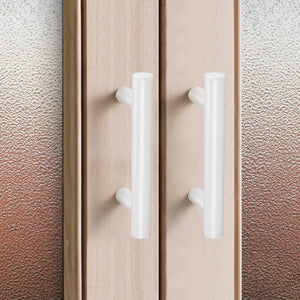 White Stainless Steel T-Bar Cabinet Pulls and Drawer Handles