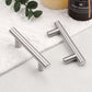 Brushed Nickel Round Bar Cabinet Pulls and Drawer Handles