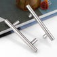 Brushed Nickel Round Bar Cabinet Pulls and Drawer Handles