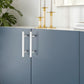 White Stainless Steel T-Bar Cabinet Pulls and Drawer Handles
