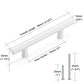 White Stainless Steel T-Bar Cabinet Pulls and Drawer Handles