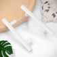 White Stainless Steel T-Bar Cabinet Pulls and Drawer Handles