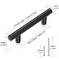 Matte Black Euro-Style Cabinet Bar Pulls