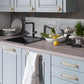 Gold Cabinet Pulls and Knobs with Color Insert
